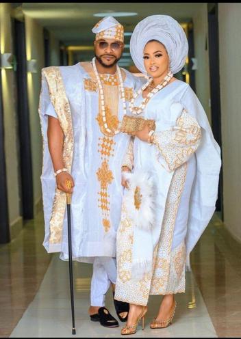 Igbo Couples Traditional Marriage Attire, Couples Luxurious Matching  Outfit, Igbo Bride Wedding Gown Couple Anniversary Outfit, Isiagu Shirt 